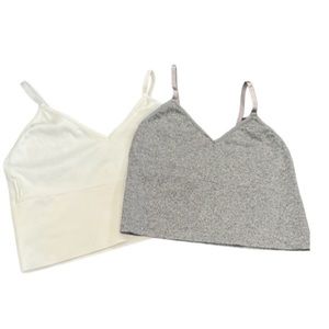 Skinny girl bralette Size L white & gray pair
